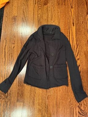 Women’s Black Casual Button Blazer